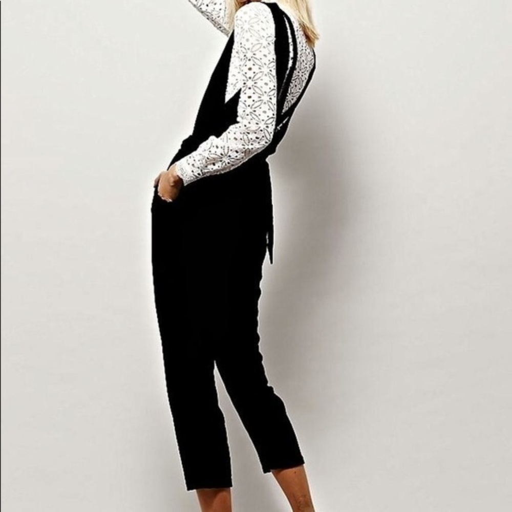 Free People Twisted Velvet Jumpsuit V Neck Overall